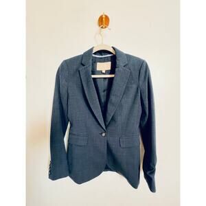 Banana Republic Women’s Wool Blend Blazer Jacket Size 0 Gray One Button